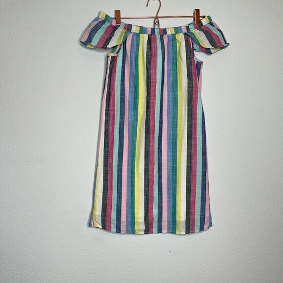 J crew rainbow stripe off the shoulder mini dress‎ - Picture 5 of 7